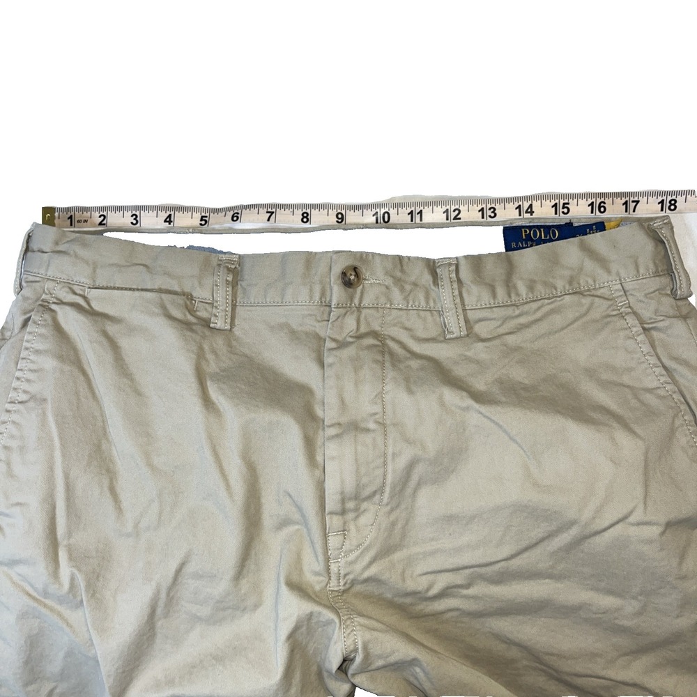 Polo Ralph Lauren Stretch Classic Fit Khaki Shorts 36 Chino Stretch Cotton Blend - Picture 3 of 8